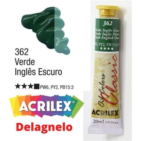 Tinta A Leo Oil Colors Classic Acrilex Verde Ingl S Escuro Tinta