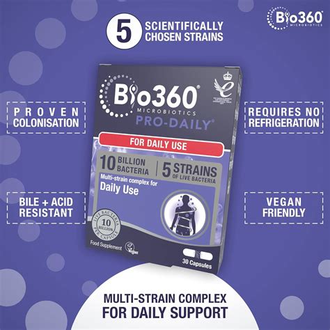 Natures Aid Bio360 Pro Daily 10 Billion Bacteria 30 Capsules