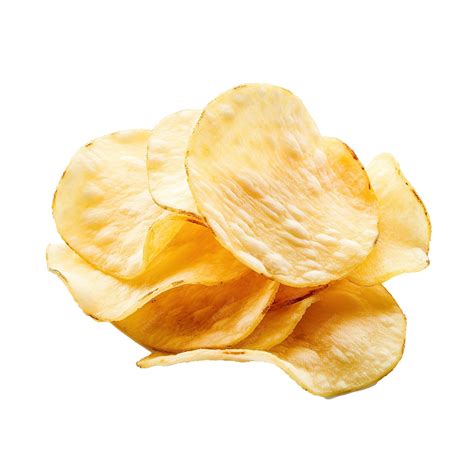 Premium Psd Crunch Of Potato Chips Close Up On A White Background
