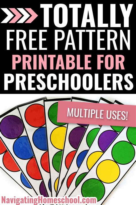 Pattern Cards Preschool Preschool Pattern Activities Teaching
