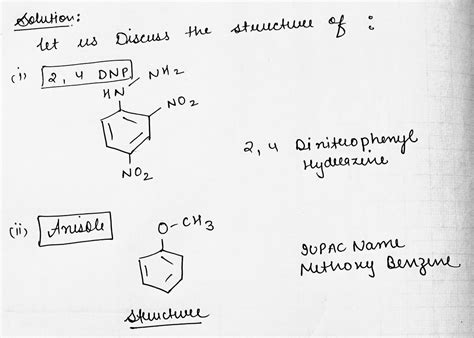 Draw The Structure Of I Dnp Ii Anisol Chemistry