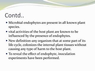 The Interaction Among Endophytes Ppt