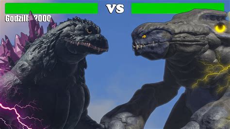 Godzilla 2000 Vs Orga Fight With Healthbars Roblox 4K YouTube