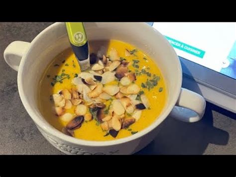 Recettes Soupe butternut curry amandes Thermomix et Cœurs