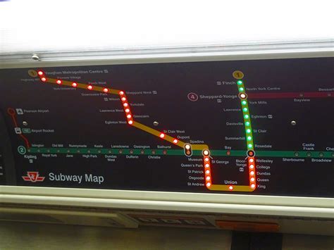 Ttc New Led Subway Map On Tr Train Showing The New Extensi Flickr