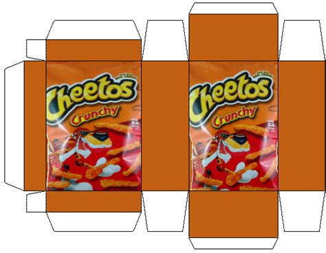 Cheetos Snacks Miniature Box Paper Toys Template Paper Dolls Diy