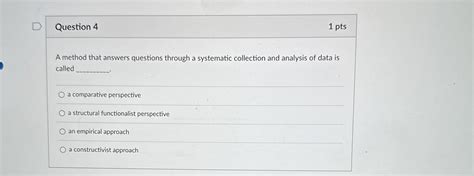 Solved Question Ptsa Method That Answers Questions Chegg