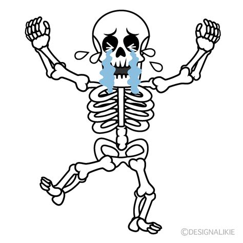 Free Crying Skeleton Cartoon Character Clipart Charatoon