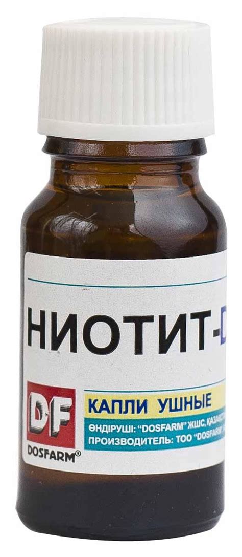 Ниотит ушные капли - инструкция по применению при отите и боли в ушах