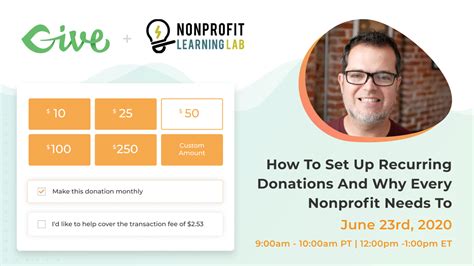 Free Nonprofit Webinar How To Set Up Recurring Donations