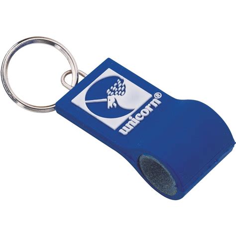 Unicorn Jiffy Dart Sharpener Stone Point Sharpener Keyring Blu
