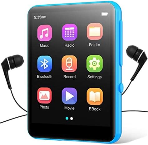 32GB Reproductor MP3 Bluetooth 5 0 con Pantalla Táctil Completa HiFi