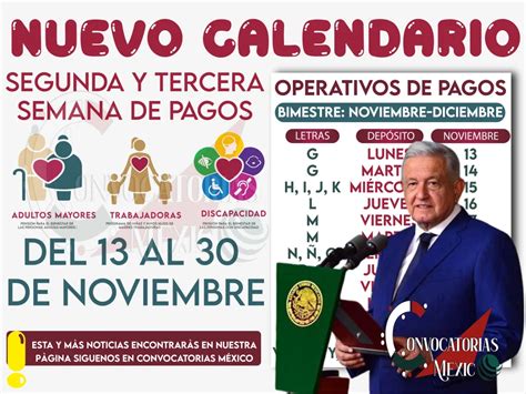 ≫ 13 Al 30 De Noviembre Pagos Para Adultos PensiÓn Bienestar Calendario ️【 Diciembre 2024】