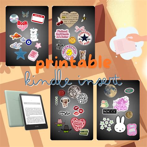 4 Printable Kindle Inserts Canva Template Etsy