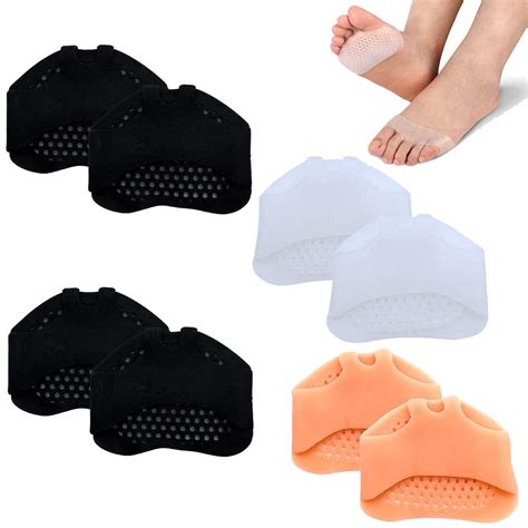 Buy 4 Pairs Metatarsal Pads Ball Of Foot Cushions Soft Gel Toe