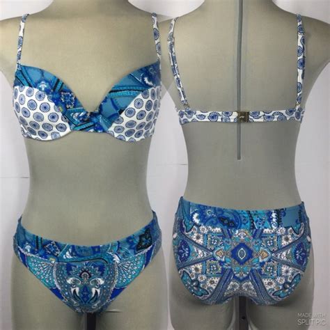 Gottex Swim Gottex Blue And White Bikini Poshmark
