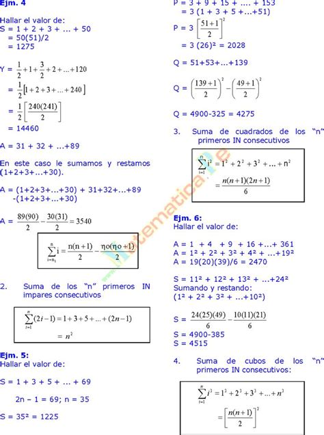 Series Y Sumatorias Problemas Resueltos Operador Sigma De Razonamiento