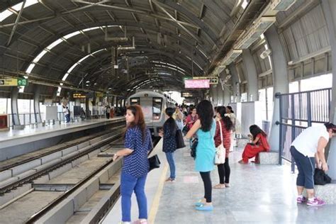 MG Road Metro Station Gurgaon on Yellow Line