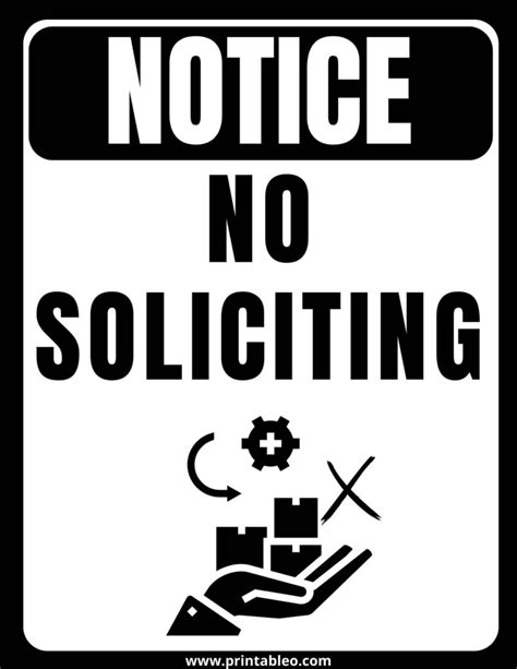 21 No Soliciting Sign Print FREE Printables