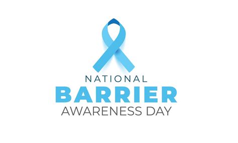 National Barrier Awareness Day Background Banner Card Poster