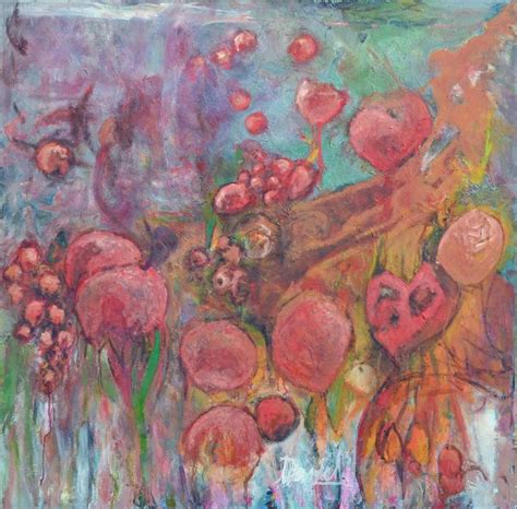 Daniel David Fuentes Persimmons Abstract Painting For Sale At 1stdibs