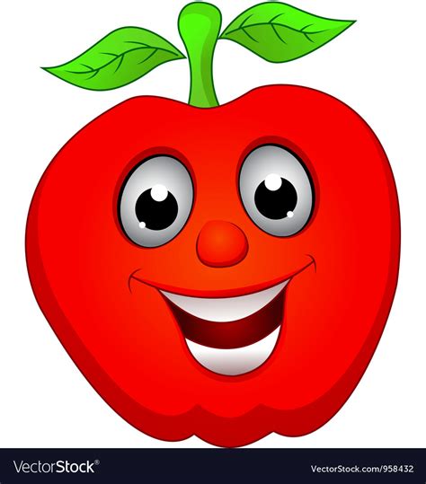 Apple Smile Royalty Free Vector Image Vectorstock