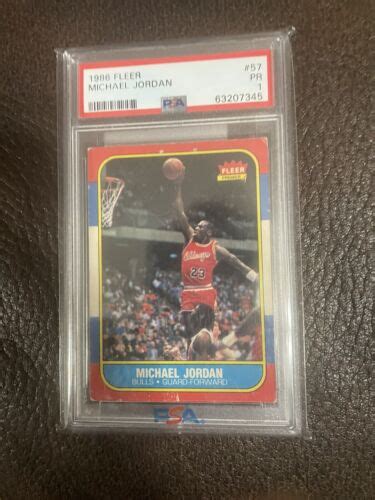 Fleer Basketball Michael Jordan Rc Psa Hof Rookie Ebay