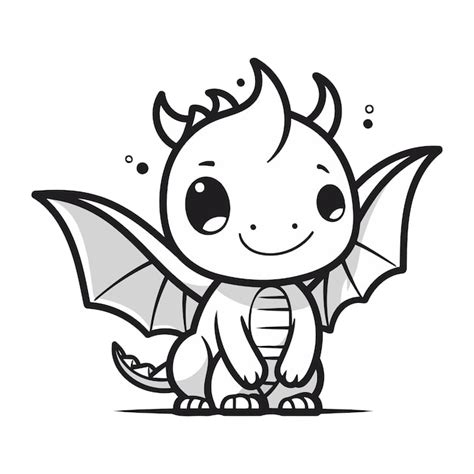 Premium Vector | Cute cartoon dragon isolated on white background ...