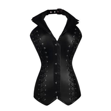 Masquerade Costume Hire Leather Halter Corset