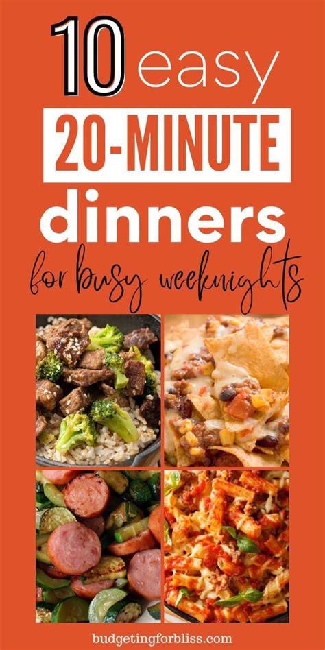 Best 20 Minute Meals For Busy Weeknights Budgeting For Bliss 15