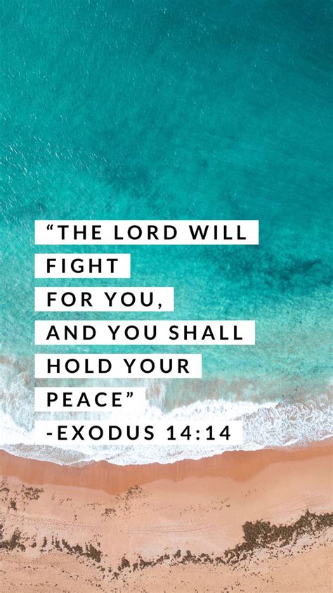 Exodus 14 14 NKJV Scripture Wallpaper Ocean Summer The Lord Will