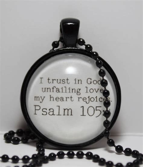 Psalm 1054 Scripture Pendant Necklace Gods Unfailing Etsy
