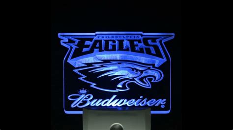 Philadelphia Eagles Budweiser 4 By 4 Led Night Sensing Light Youtube