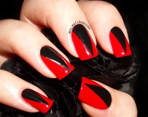 Алый Маникюр С Черным — Richnail.ru
