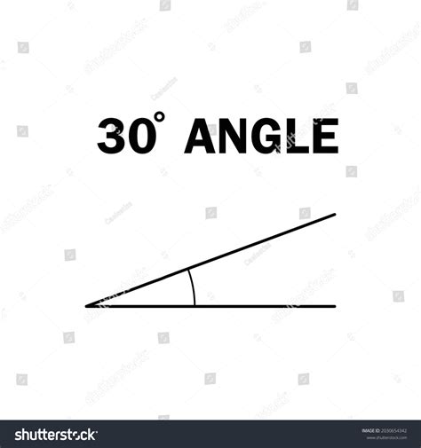 30 Degree Angle Geometric Mathematical Angle Stock Vector Royalty Free