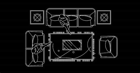 Bloque De Sala De Estar En AutoCAD Dwg DWGAutoCAD