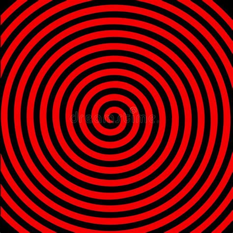 Black And Red Hypnotic Background Stock Vector Illustration Of