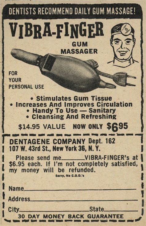 In The 1950s Dentists Recommended This Vibra Finger Gum Massager For Personal Use ~ Vintage