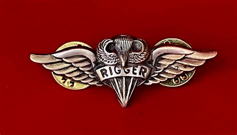 Airborne Rigger Jump Wing Badge Insignia US Army Parachute Military Hat