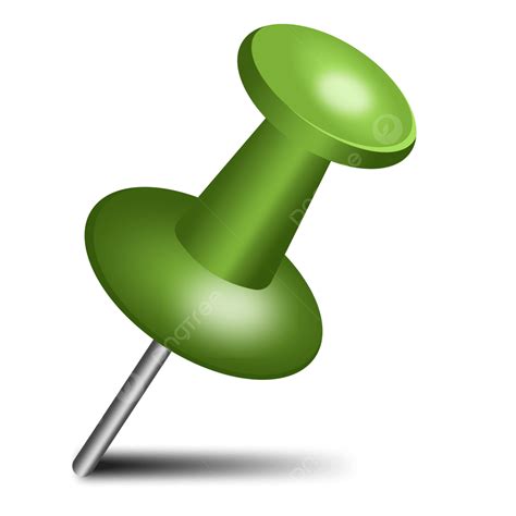 Green Push Pin Clip Art