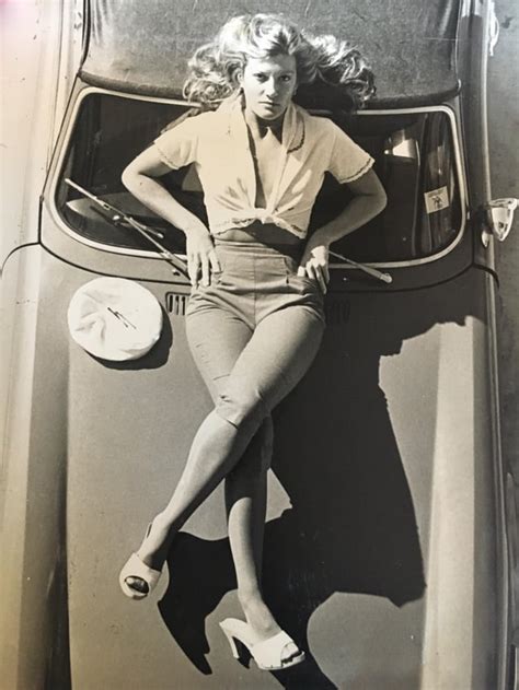 My Mom In The Early 1970s She Also Took A Sexy Pic With Her First Car