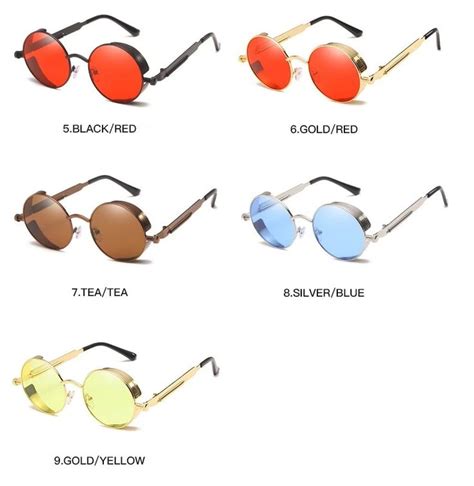 Classic Steampunk Sunglasses Men And Women Luxury Retro Round