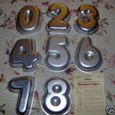 WILTON Number NUMBERS Cake PANS Pan LOT w/ Instructions | #40785607