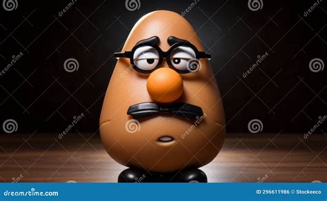 Mr. Potato with Mustache and Glasses a Captivating Uhd Image Stock ...