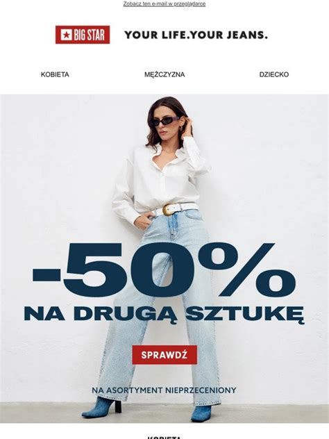 BIG STAR JEANS 50 na DRUGĄ sztukę Sprawdź teraz Milled