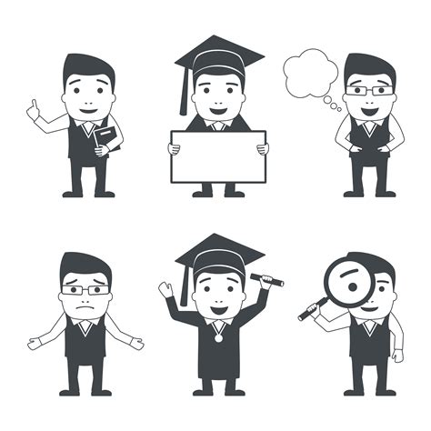 Education characters set 454895 Vector Art at Vecteezy