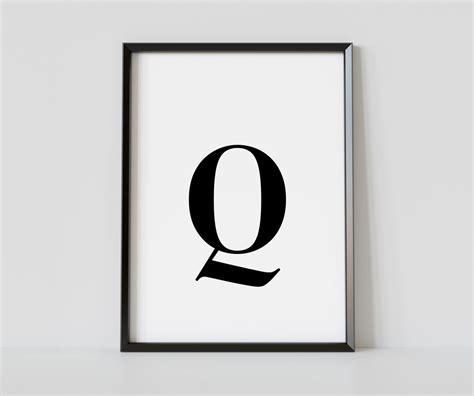 Letter Q Poster, Letter Q Wall Art, Letter Q Print, Letter Q Wall Decor ...