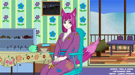 Animated cute Fox in kimono. by NPutnick on DeviantArt