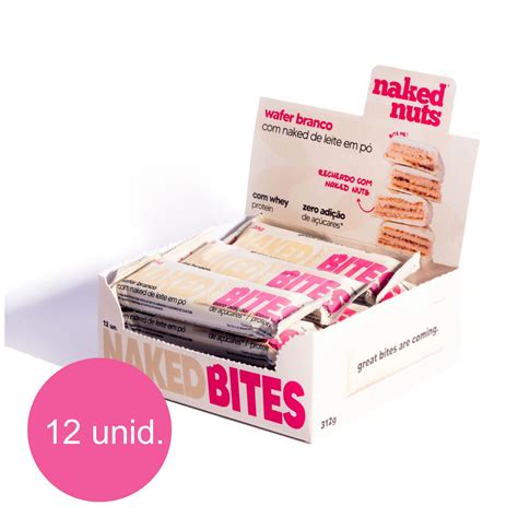 X Naked Bites Wafer De Chocolate Branco Naked De Leite Em P