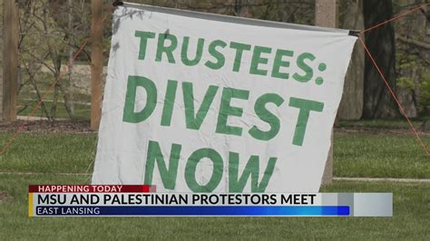 Msu And Palestinian Protestors Meet Wlns 6 News